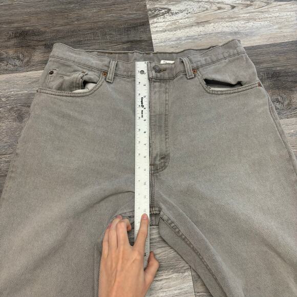 Vintage 90s Levis 550 Gray Mens 34x33 Relaxed Straight Denim Jeans USA Red Tab - Picture 11 of 14